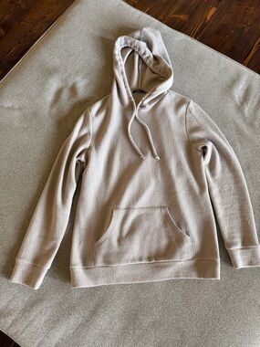 Staccato Women's Hooded Waffle-Knit Pullover - Light Beige